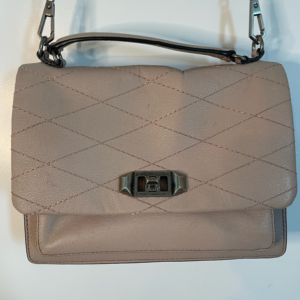 Rebecca Minkoff muted pink/nude top handle crossbody bag